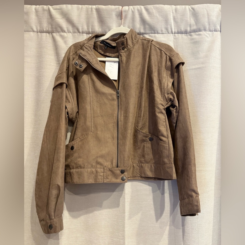 Women’s light brown new with tags utility coat lightweight size L